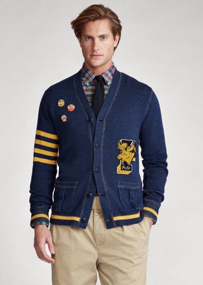 Cárdigan Polo Ralph Lauren Hombre Azul Marino - Letterman - PQXDW7215